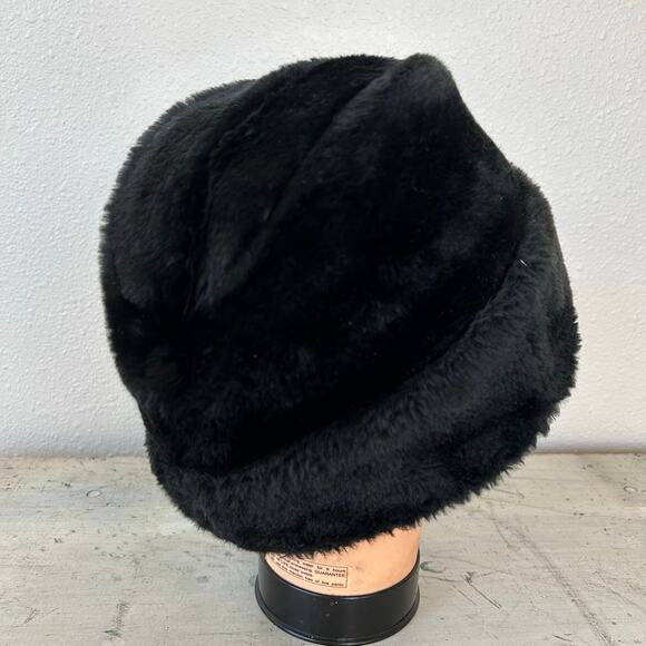 Vintage faux fur trappers hat United Hatters Cap warm winter Union Made USA S - Picture 4 of 14